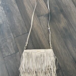 Rebecca Minkoff Beige Fringe Crossbody Bag